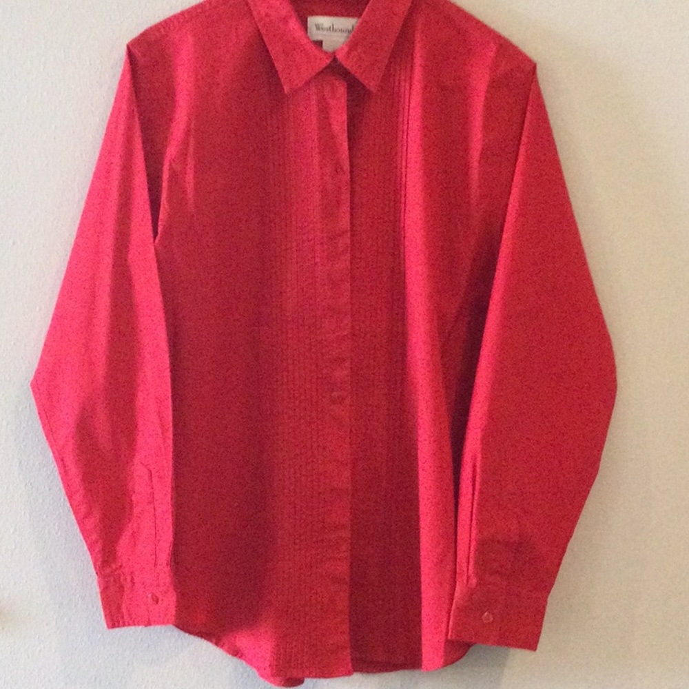 Westbound women’s long sleeved red blouse size L.
